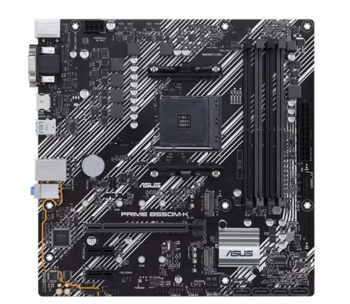 Asus PRIME B550M-K Minnesplatser 4, Processorfamilj AMD, Micro ATX, DDR4, Processoruttag AM4, Chipset AMD B
