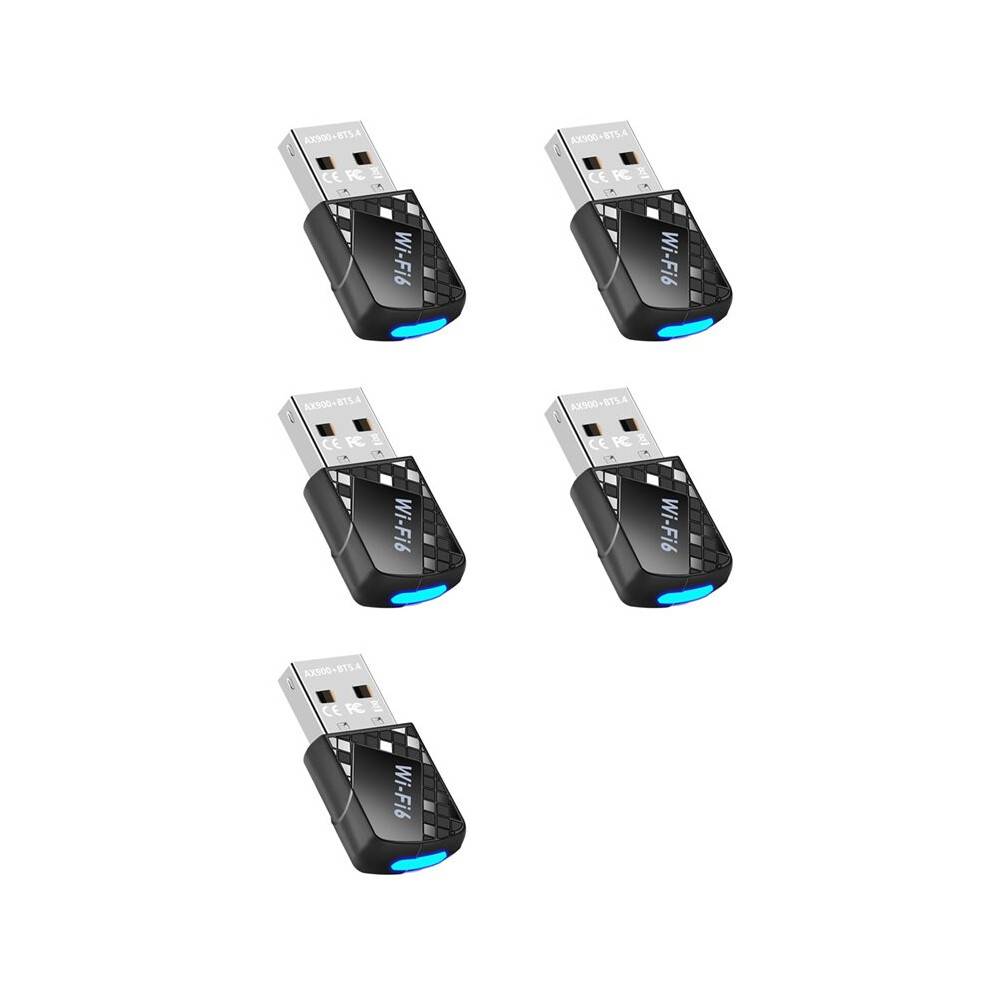 5X AX900 USB WiFi 6 Adapter 900Mbps 5.4 2 in 1 USB Dongle 2.4G 5G Wireless WLAN Receiver for Win10&Win11