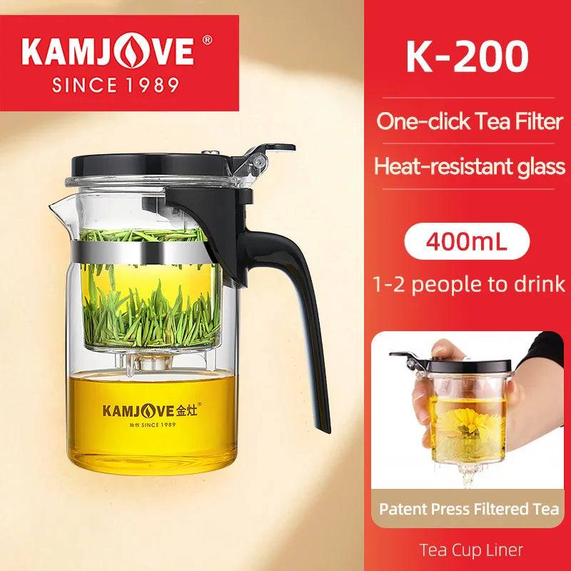 Tea Set Teapot Infuser One-click filtering Tea Separation Kettle - K-200 (400ml) / CHINA