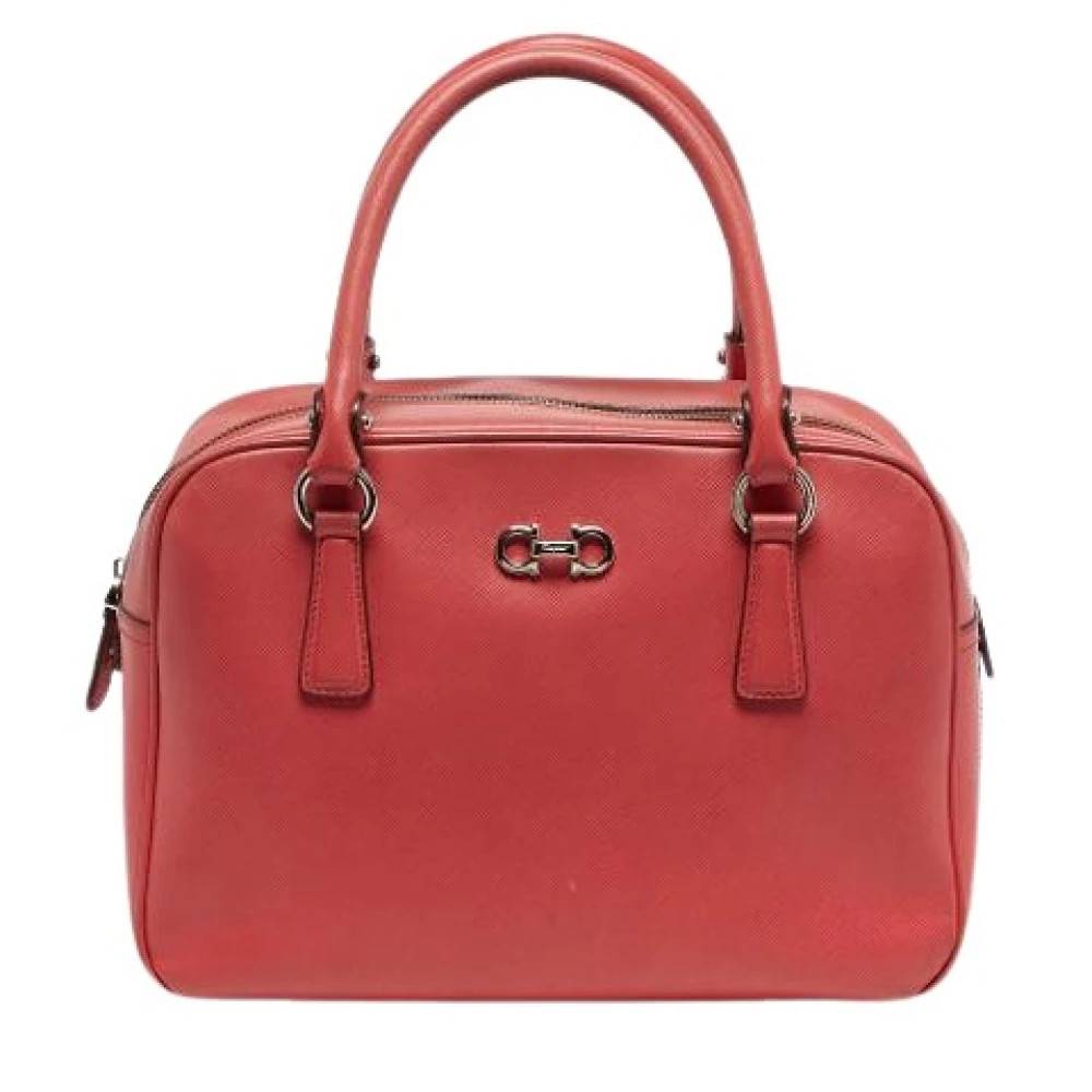 Salvatore Ferragamo Pre-owned Pre-owned Håndtaske - Vintage - Dame - Orange - ONE SIZE - Læder