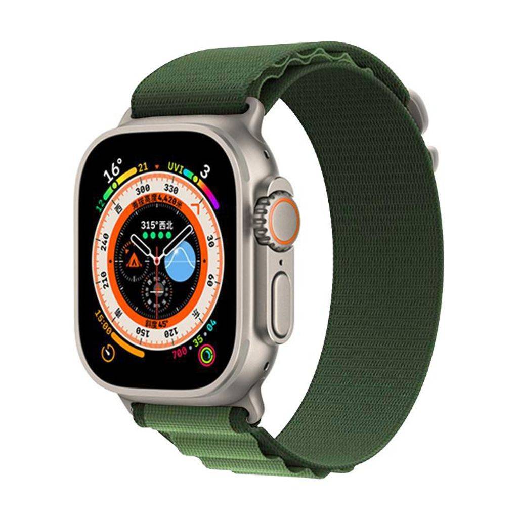 xDfind Apple Watch 49mm/46mm/45mm/44mm/42mm Urrem Nylon - Grøn