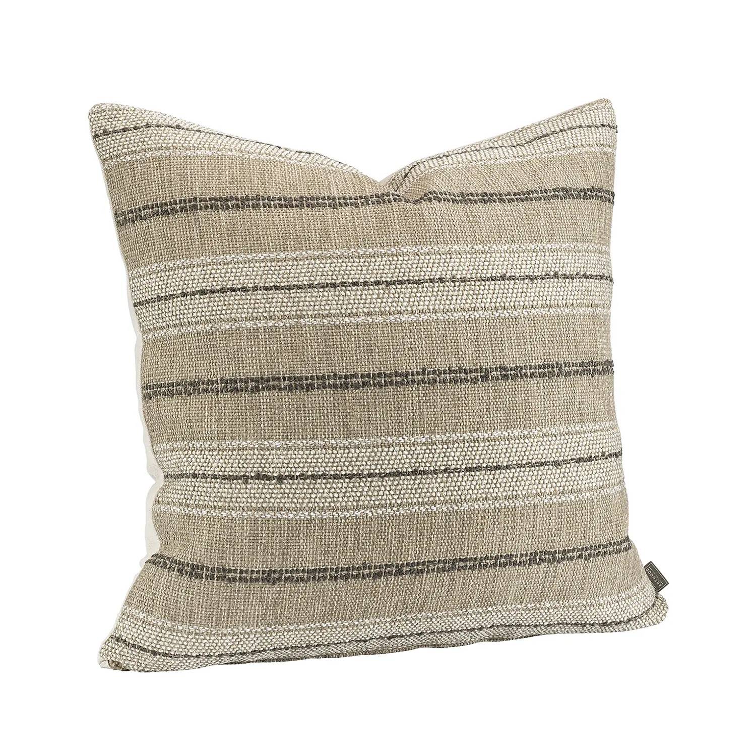 Kuddfodral Outdoor - Nomad multi stripe linen - Beige/Brun