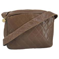 Chanel Vintage Shoulder Bag Stl. - Axelremsväskor Från Magasin - Brown (W 29cm x H 22cm x D 7cm)