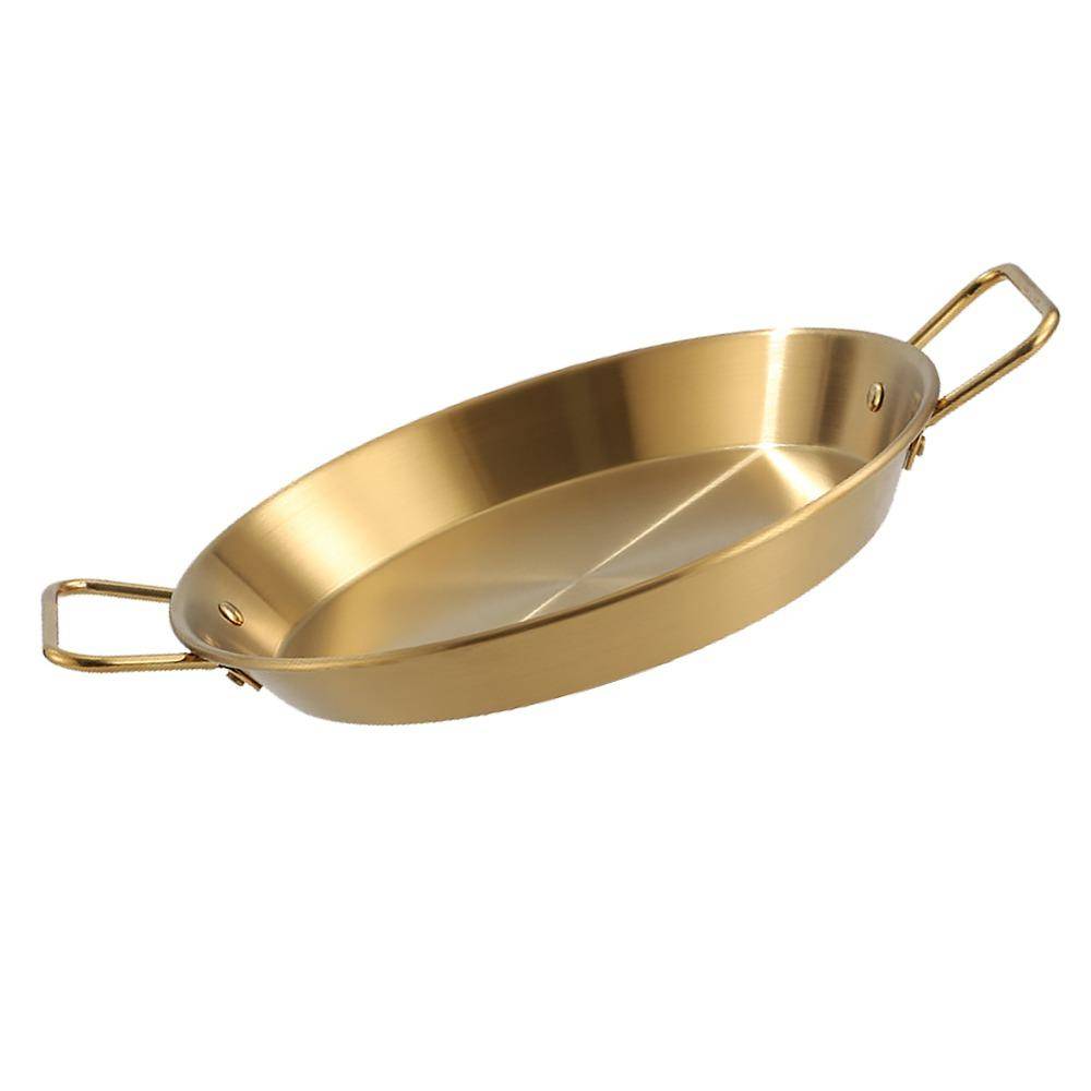 Non-stick Stekpanna Rostfritt Stål Platt Botten Stekpanna Kokkärl Stekpanna Spis Grill