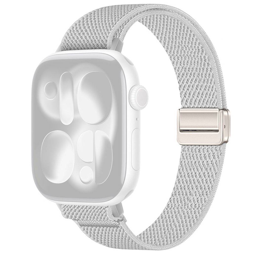 Apple Watch 42/41/40/38mm Slank nylon urrem - Lysegrå
