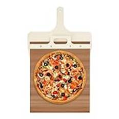 lcyen glidande pizzaspade, hopfällbar pizzaspade, 55 x 30 cm, pizzaspade överföringsfolie, pizzabakredskap för hemlagad pizza, bakning, bröd pizza tillbehör