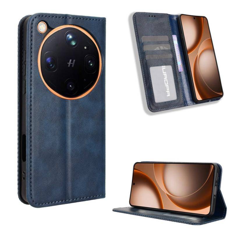 För OPPO Find X9 Ultra Fodral i Läder med Flik Skin Magnetisk Adsorption Plånbokshållare Skydd för OPPO Find X9 Ultra Telefonväskor svart