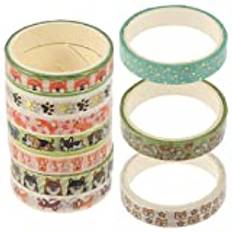 COHEALI 10 Rullar Hot Stamping Washi Tape Gör-det-själv-washi-tejp Estetisk Söta Djurwashi-tejp Journalband Presentförpackningstejp Söt Washitejp Washy-tejp Barn Mångsidigt Japanskt Papper