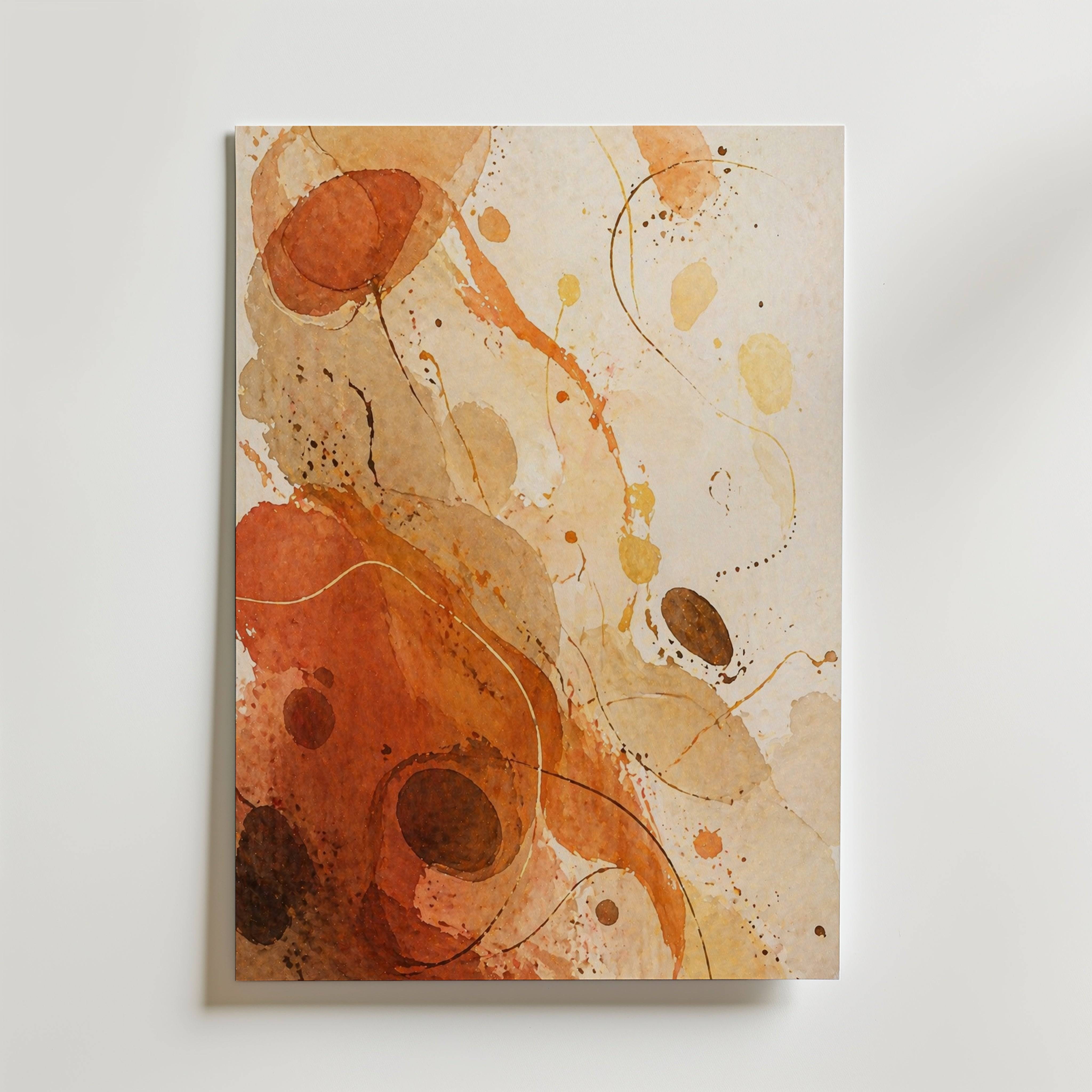 Terracotta Flow Poster - Fine Art Poster 13x18 cm