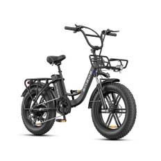 ENGWE E Bike Elcykel för Vuxna, 20” × 4,0” Elcykel med Tjocka Däck för Kvinnor, 7 Växlar, 250 W Avtagbart Batteri 48 V 13 Ah Räckvidd upp till 120 km L20/L20 BOOST (Svart)