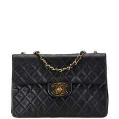 Chanel Vintage, Pre-owned, Dame, Sort, ONE SIZE, Tyl, Pre-owned Laeder chanel-tasker
