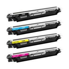 HP 126A sampak 4 stk - BK/C/M/Y 4200 sider - kompatibel Lasertoner CE310/311/312/313A