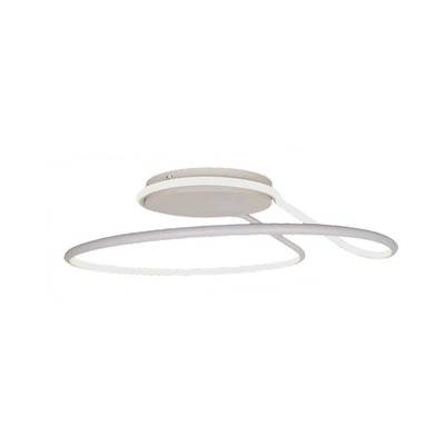 24W designer LED loftlampe, Ø25cm, hvid, cirkel design, 4000K neutral hvid - Kulør: Neutral