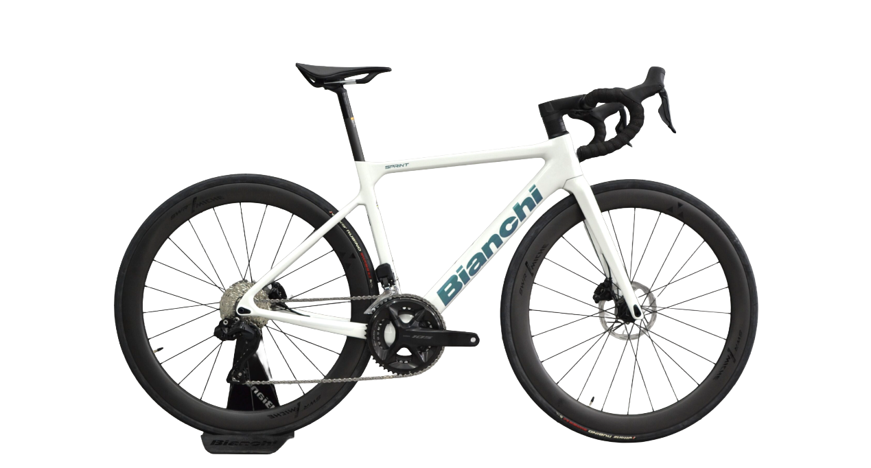 Bianchi Sprint 2025 - Shimano 105 Di2 - Velomann - 170 / 61 / Light Grey Iridescent Full Glossy