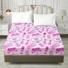 1 st. digitaltryckt överdragslakan med Gamer Girl-motiv, kreativt och intressant, polyester-/polyesterblandning, andningsbart, lämpligt för alla årsti - Multifärgad (140*200,120*200,180*200,99*190,138*190,153*203,198*203,200*220,160*200)