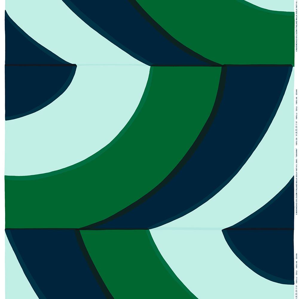 Marimekko Savanni Blå/Grön Tyg