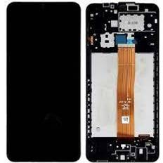 Skärm Samsung Galaxy A12 2021 SM-A127F svart + ram GH82-26485A