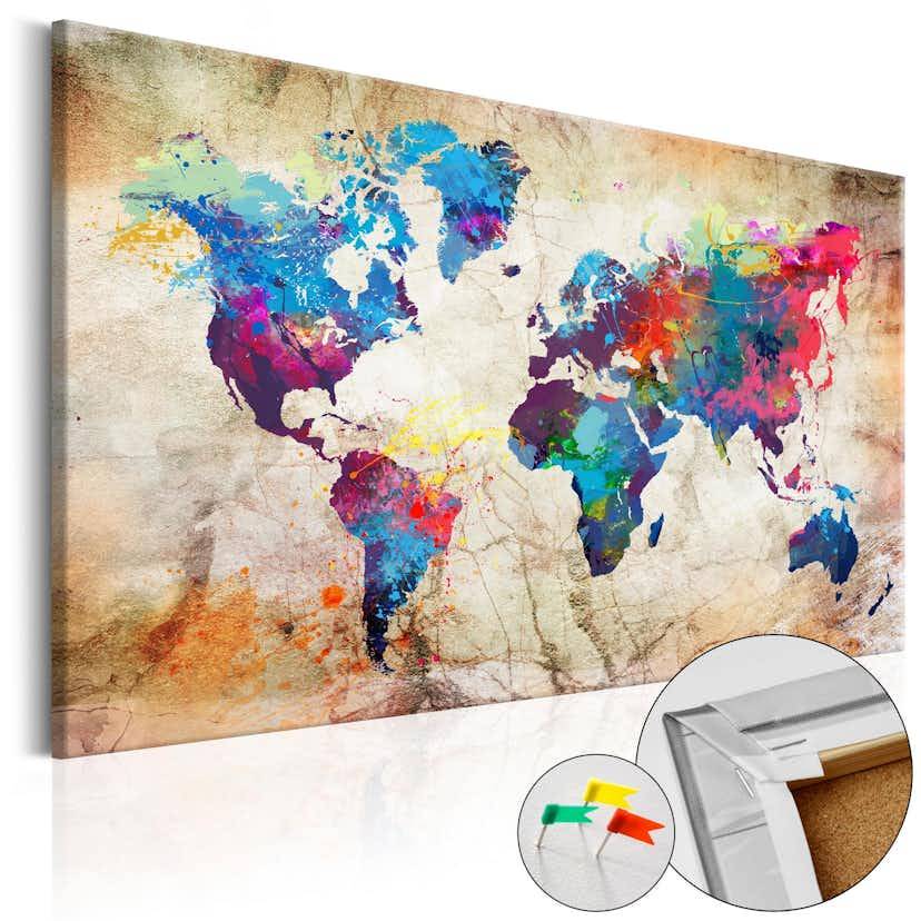 Anslagstavla Arkiio World Map Urban Style