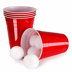 Beer Pong Sæt 50 kopper med 4 bolde