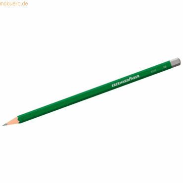 12 x Eberhard Faber Bleistift 5B lackiert grün