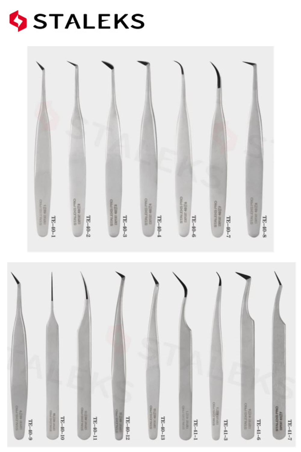 STALEKS PRO Stainless Steel High Quality Anti-Static Tweezer Graft False Eyelash Extension Tweezers Volume Eyelash Aid Tools