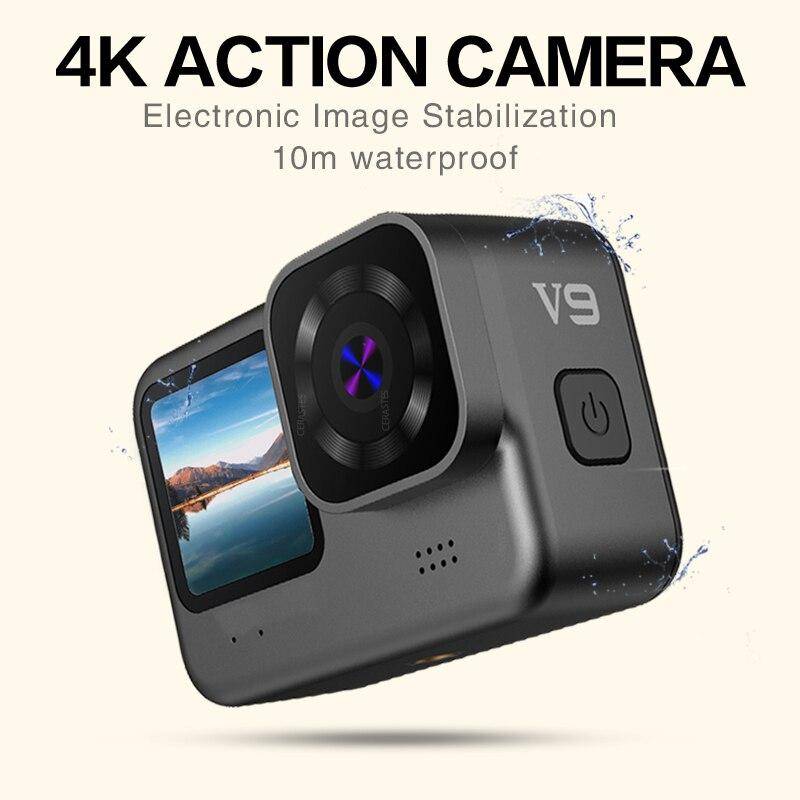 Actionkamera 4K60FPS WiFi Anti-shake Go med fjärrkontrollskärm Vattentät Sportkamera Pro Drive-inspelare