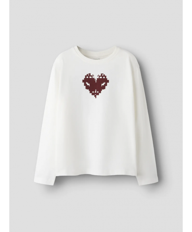 Name It langærmet T-shirt i hvid til piger