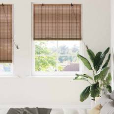 vidaXL Vindues Blind med gardiner Brun 120 x 220 cm Bambus