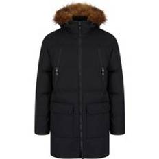 Coats / Jackets Darryl Padded Parka Coat with Faux Fur Trim Hood in Jet Black / XL - Tokyo Laundry - black