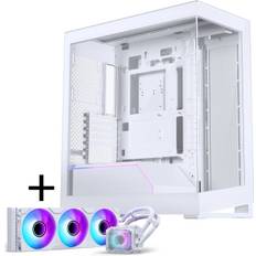 Phanteks NV-Series NV5 MK2 ATX-Gehäuse, Tempered Glass, DRGB - Matte White + Glacier One 360M25 Gen2 DRGB AiO Wasserkühlung - 360mm