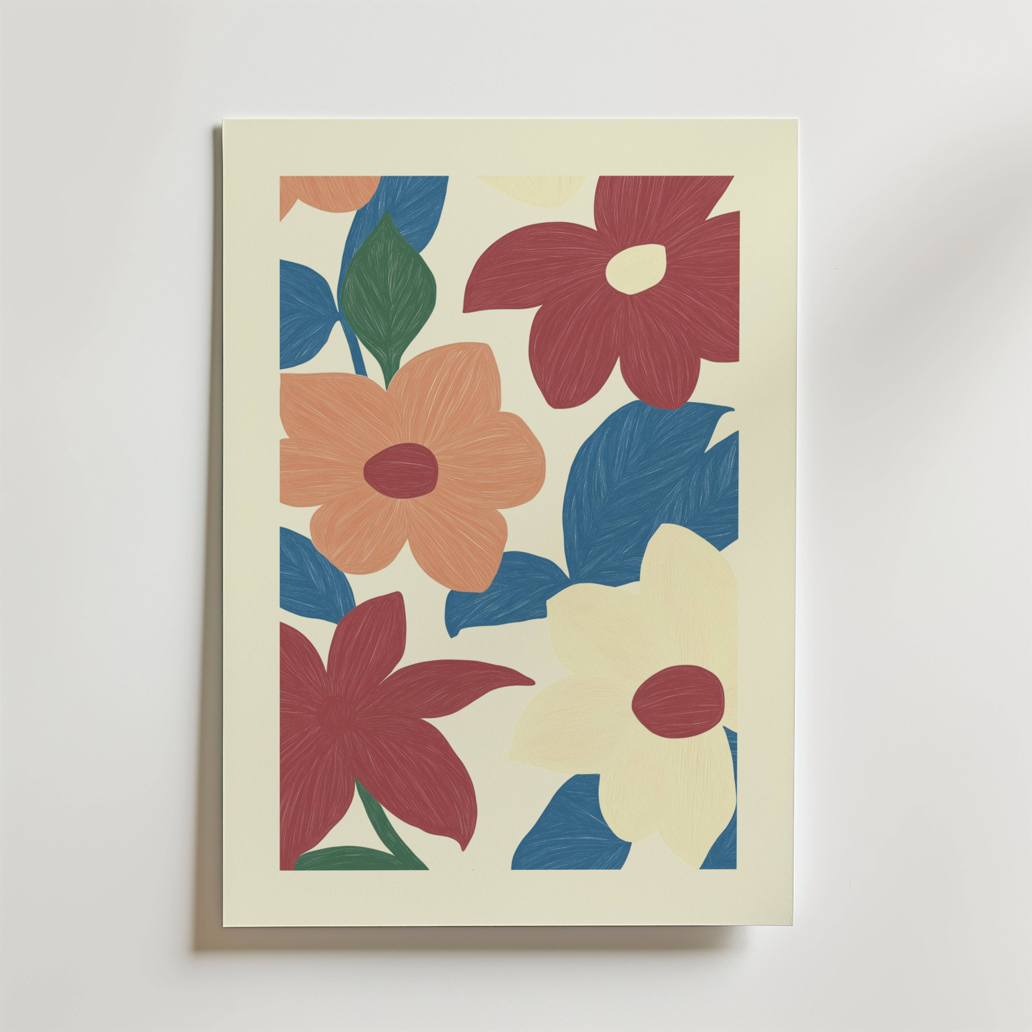 Floral wall Poster - Premium Canvas 40x50 cm