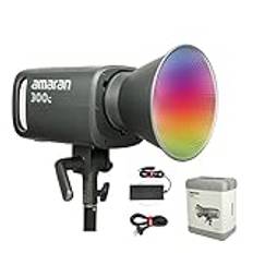 Aputure Amaran 300c RGBWW COB LED Studio kontinuerlig belysning 300 W CCT 2500K-7 500K Bowens LED-monteringspunkt 26,580 Lux @ 1 m stöder APP-kontroll