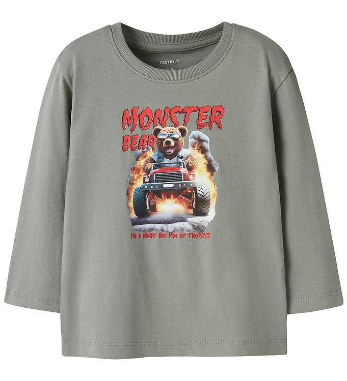 Name It Bluse - NmmVoto - Shadow/Monster Bear - Name It - 4 år (104) - Bluse