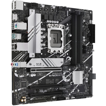 "ASUS PRIME B760M-A D4-CSM, Intel, LGA 1700, Intel® Celeron®, Intel® Pentium® Gold, Intel® Core™ i3, Intel® Core™ i5, Intel® Core™..., LGA 1700, DDR4-SDRAM, 128 GB"