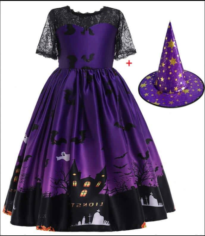 Halloween Princess Dress Mesh Costume - 7Style / 120cm