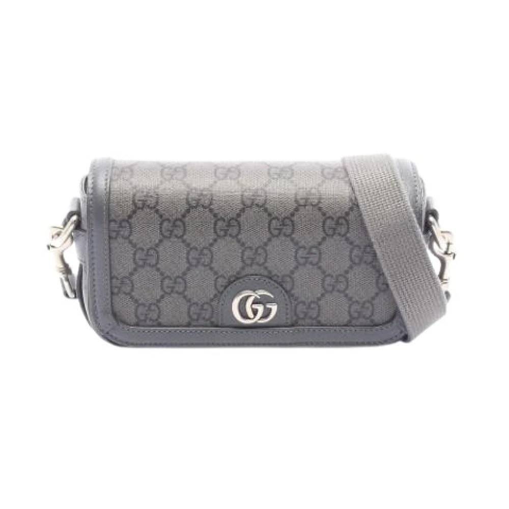 Gucci Vintage Pre-owned Vintage Canvas Crossbody Bag - Vintage - Dame - Grå - ONE SIZE - Uld