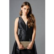 Willow Diamante Envelope Clutch Bag, Gold - One Size