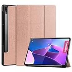 Tablett PC väska, fodral Fodral Compatible with Lenovo Tab P12 Pro 12,6 tums Sugpenn Tri-Fold Stativ Smart Case, Lenovo Tab P12 Pro 12.6 "Slim Case Multi- Viewing Angles Stand Hard Shell Folio Case Co