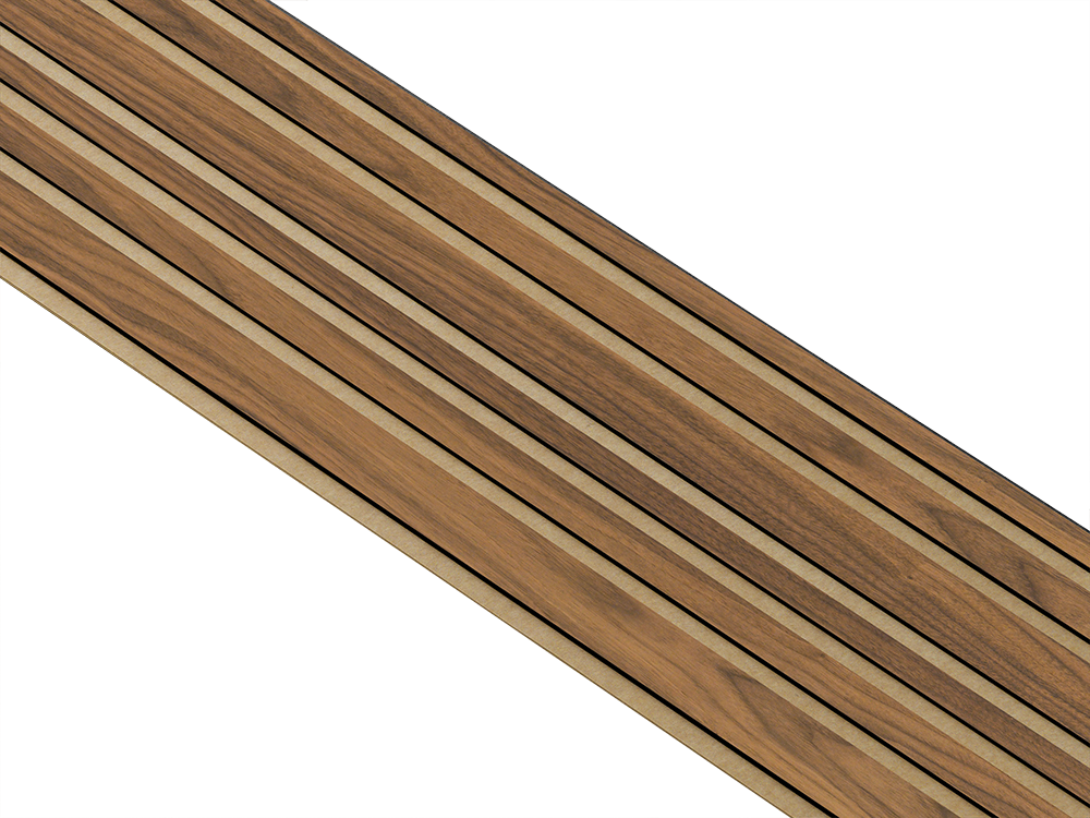 I-Wood Basic Mixed listebredde paneler, i sort kerne, klar oliering - mål 17 x 300 x 2780 mm.