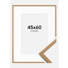 Ram Edsbyn Teak 45x60 cm - Passepartout Vit 30x45 cm