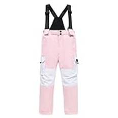 VYLYNL Storlek 6 byxor flickor barn flickor pojkar mode rem skidbyxor tjocka vattentäta snöbyxor snöbyxor för barn utomhus tjocka byxor softballbyxor för kvinnor, Rosa, 4-5 År