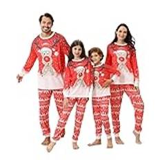 Kouric Pyjamas jul familj pyjamas jul familj dinosaurietryck pyjamas familj julpyjamas gröna och svarta rutiga byxor, julpyjamas för kvinnor/män/barn/baby, förälder, XL