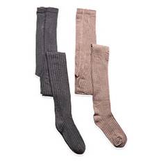 MINYMO Stocking - Bamboo Rib (2-Pack) |Brun |116\122