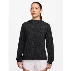 Nike Women's Swift Dri-FIT Running Jacket - Black/Anthracite/Reflective Silver - XS - Grey
