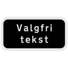 Undertavle med valgfri tekst - Privatretlig sort tavle 2-sidet