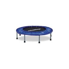 Hopfällbar Fitness studsmatta, blå-svart, inomhus träningstrampolin Rebounder