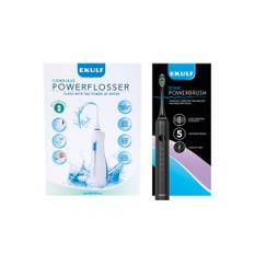 EKULF PowerFlosser & Sonic PowerBrush Black kombo