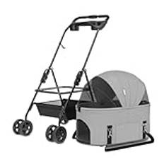 Husdjur Barnvagn Husdjursvagnsväska Separerad Universal Wheel Pet Stroller Universal Pet Stroller Fold Rese Hundvagn Rosa Husdjur Barnvagn(G)