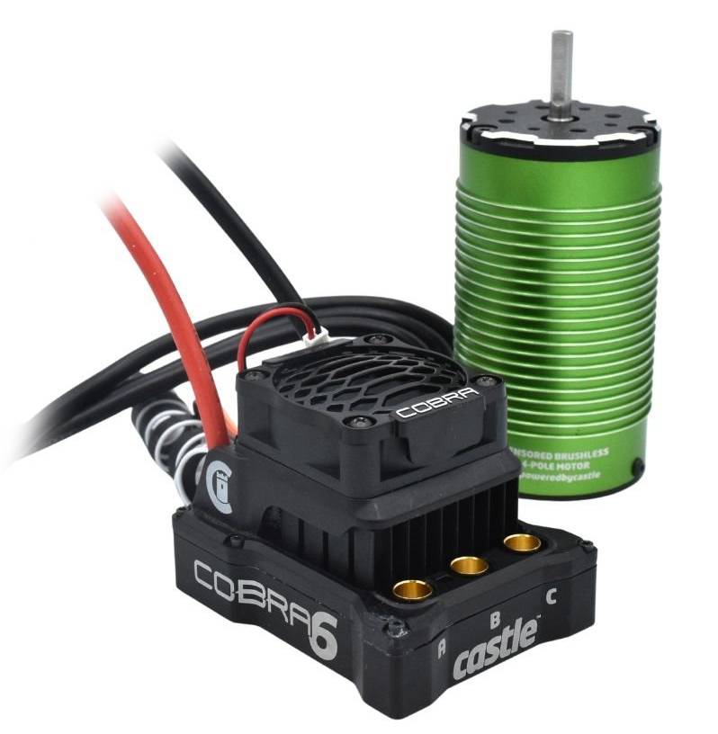 Castle Cobra 6 8S ESC, 1717-1260KV Motor Combo 1/6-1/8