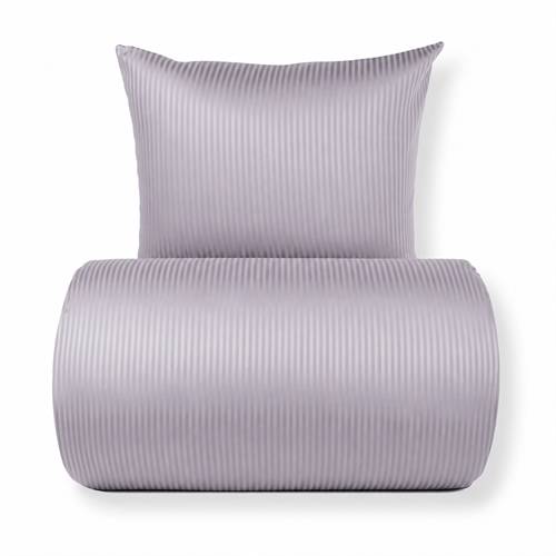 Bäddset 150x210 cm - egyptisk bomull - lavendel jacquardvävda ränder.